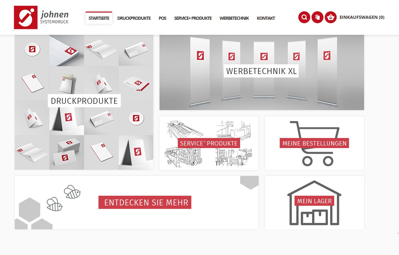 johnen-systemdruck.de / Das Onlinedruckportal für Handel & Industrie